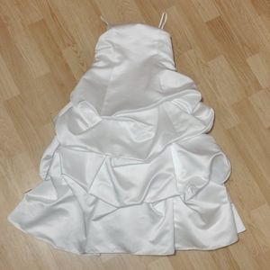 David's Bridal White Miniature Bride Dress